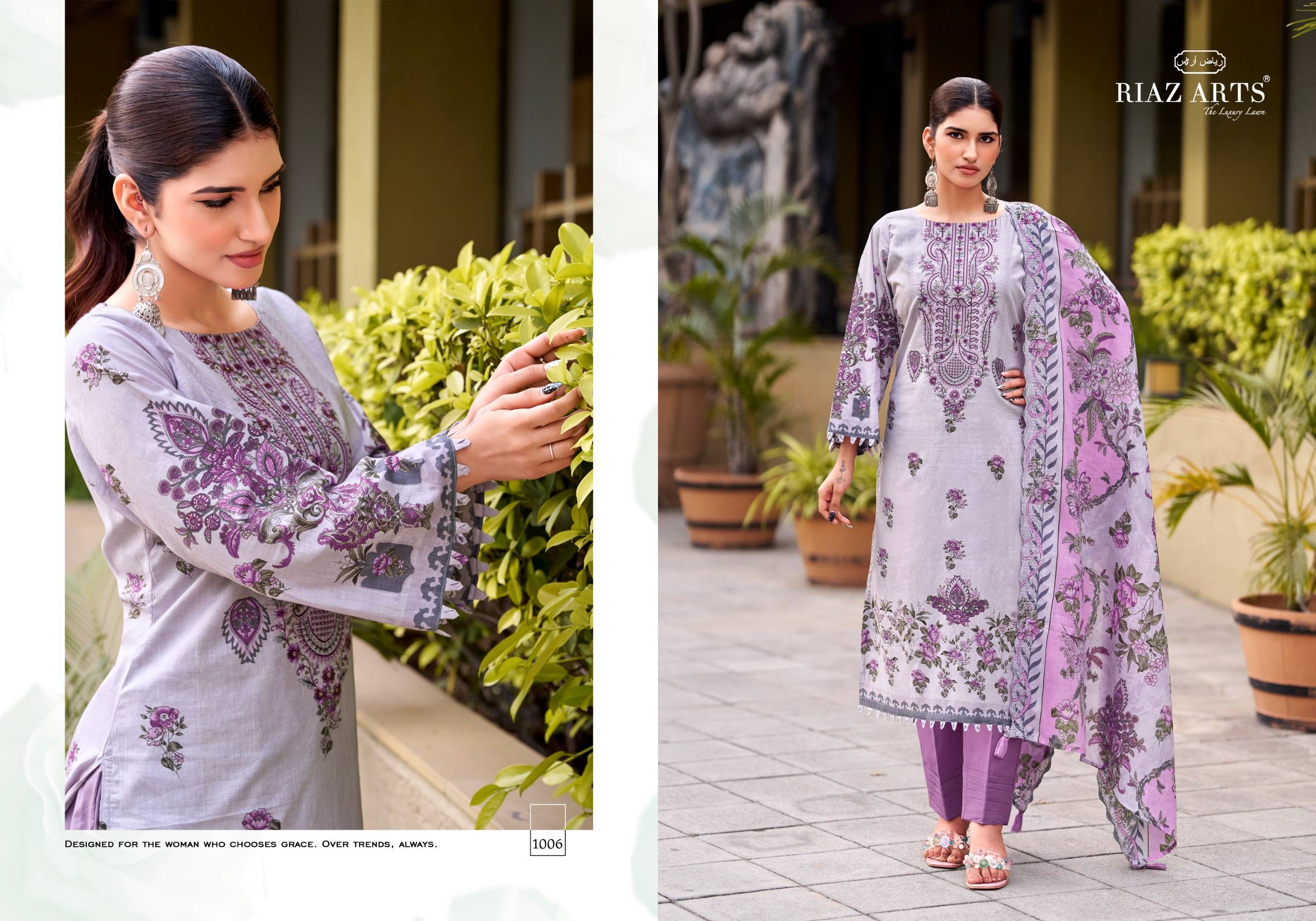ABU SAEED Vol.2 by RIAZ ARTS PRINTS 1001 TO 1006 SERIES Pakistani Stylish Embroidered COTTON CAMRIC COLLECTION At Wholesale Price